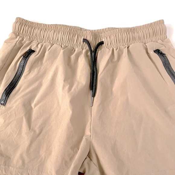 Boys Tan Swim Shorts with Black Contrast Size Large 27/28W - Picture 3 of 8